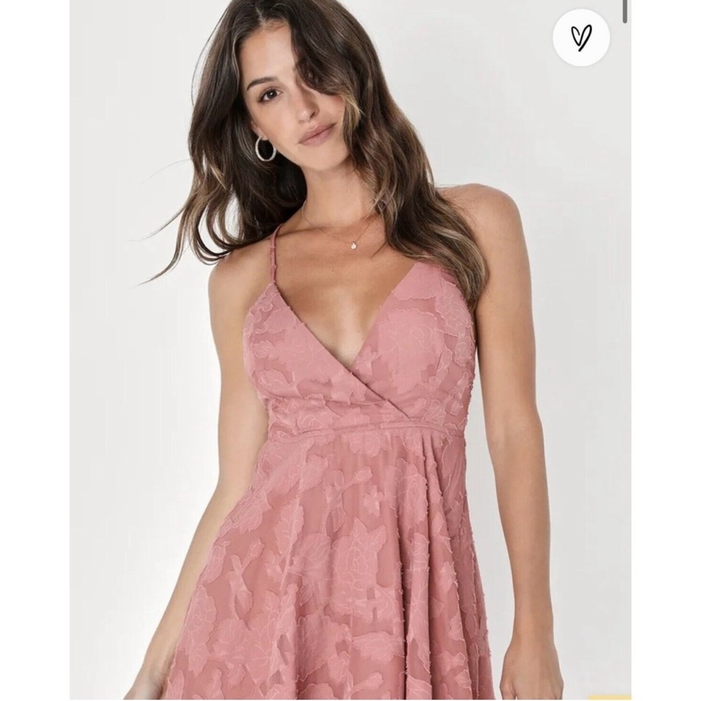 Lulus Pink floral mini Dress